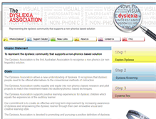 Tablet Screenshot of dyslexia.org.au